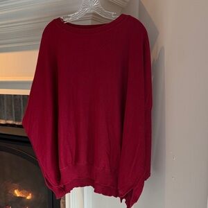 Elegant Red Crew Neck Sweater